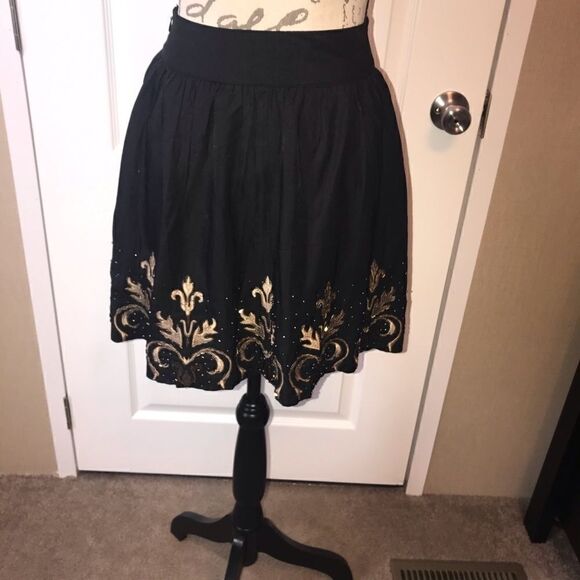 Forever 21 Black Beaded Mini Skirt Size Small - Picture 7 of 13